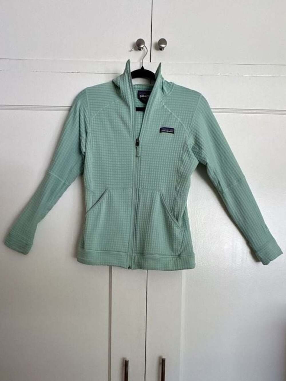 Patagonia W's R1® Full-Zip Hoody – Worn Wear®, mint light green, athleisure , Pa